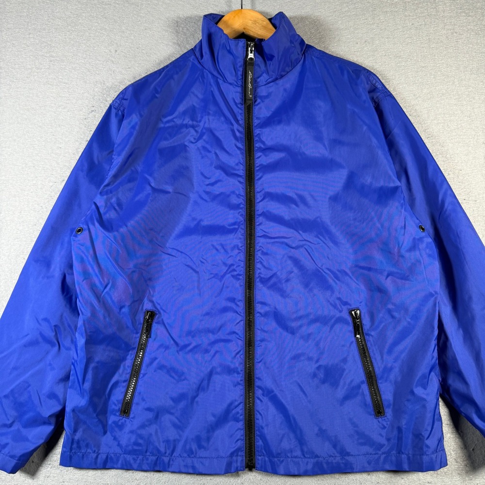 Vintage Eddie Bauer Womens Blue Lightweight Full Zip Jacket Medium‎ Y2K Outdoors